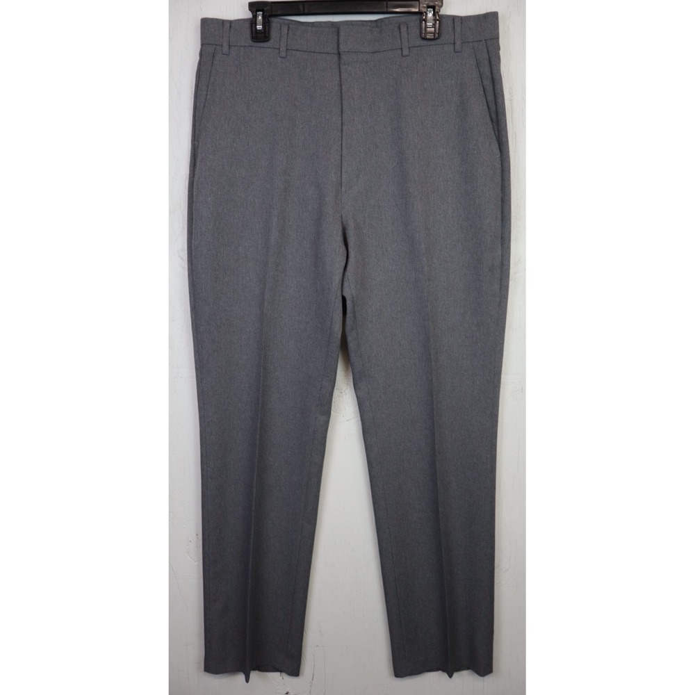 Mens Levis Action Slacks Gray 38x34 Polyester Pants Vintage USA Made Umpire